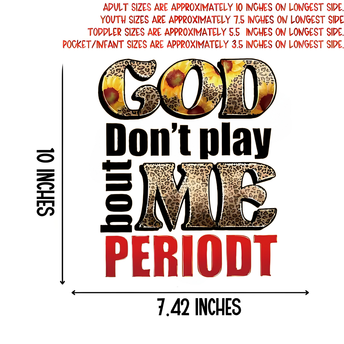 "God, please don't make fun of me" iron-on transfer