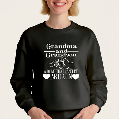 "Grandma And Grandson A Bond That Can't Be Broken" quote iron-on transfer