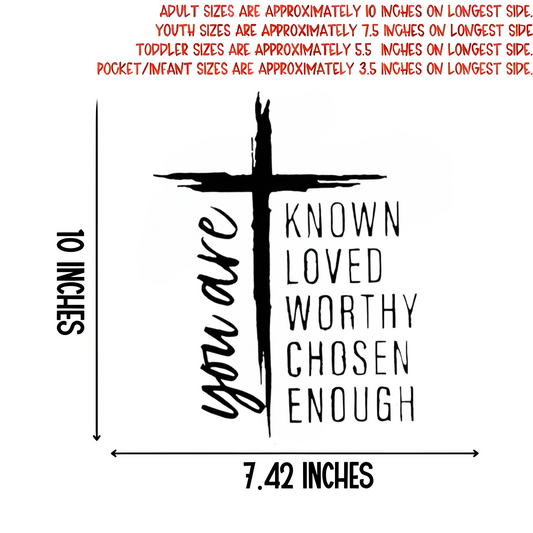 Cross letter pattern iron-on transfer