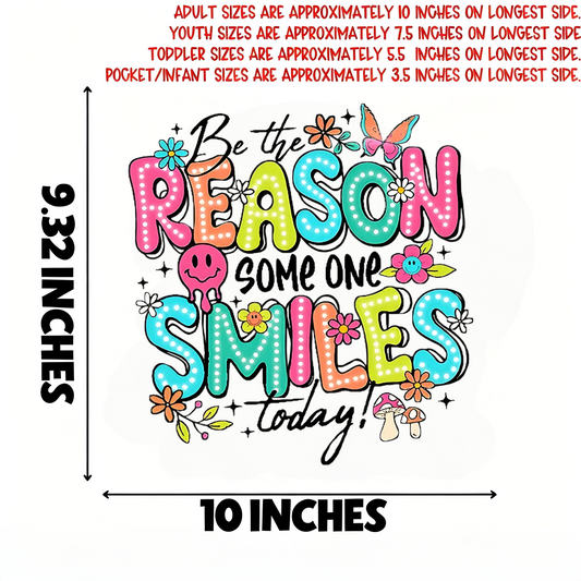 Colorful letter REASON iron-on transfer