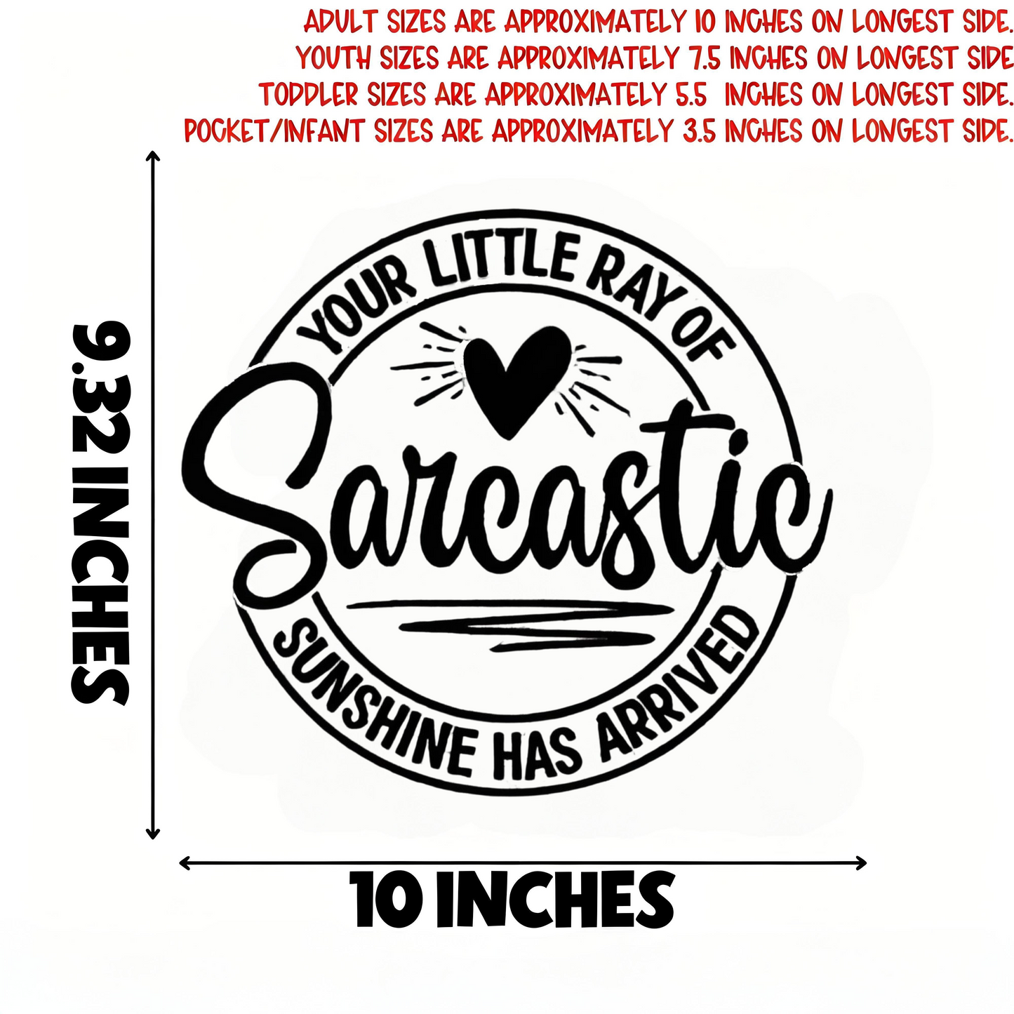 Heart and lettering iron-on transfers