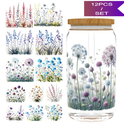 （12PCS/SET）Spring Wildflowers Series Design UV DTF Sticker