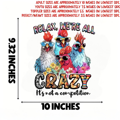 Funny Rooster Iron-On Transfer