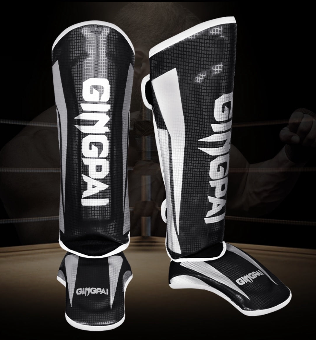 MMA Martial Arts Shin Guards – Padded, Adjustable Muay Thai Leg Guards with Instep Protection for Kickboxing/MMA Training and Sparring – Durable, Professional MMA Equipment