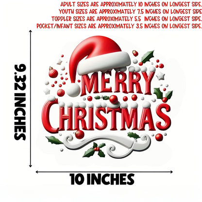 Christmas themed heat transfer stickers