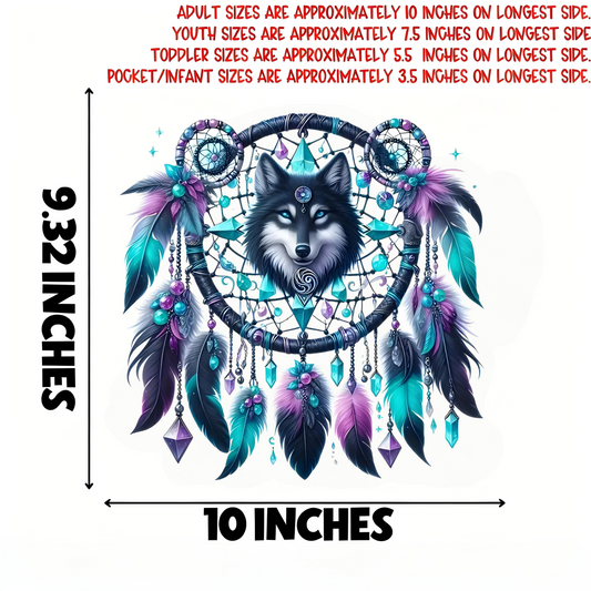 Wolf and Dream Iron-on Transfer