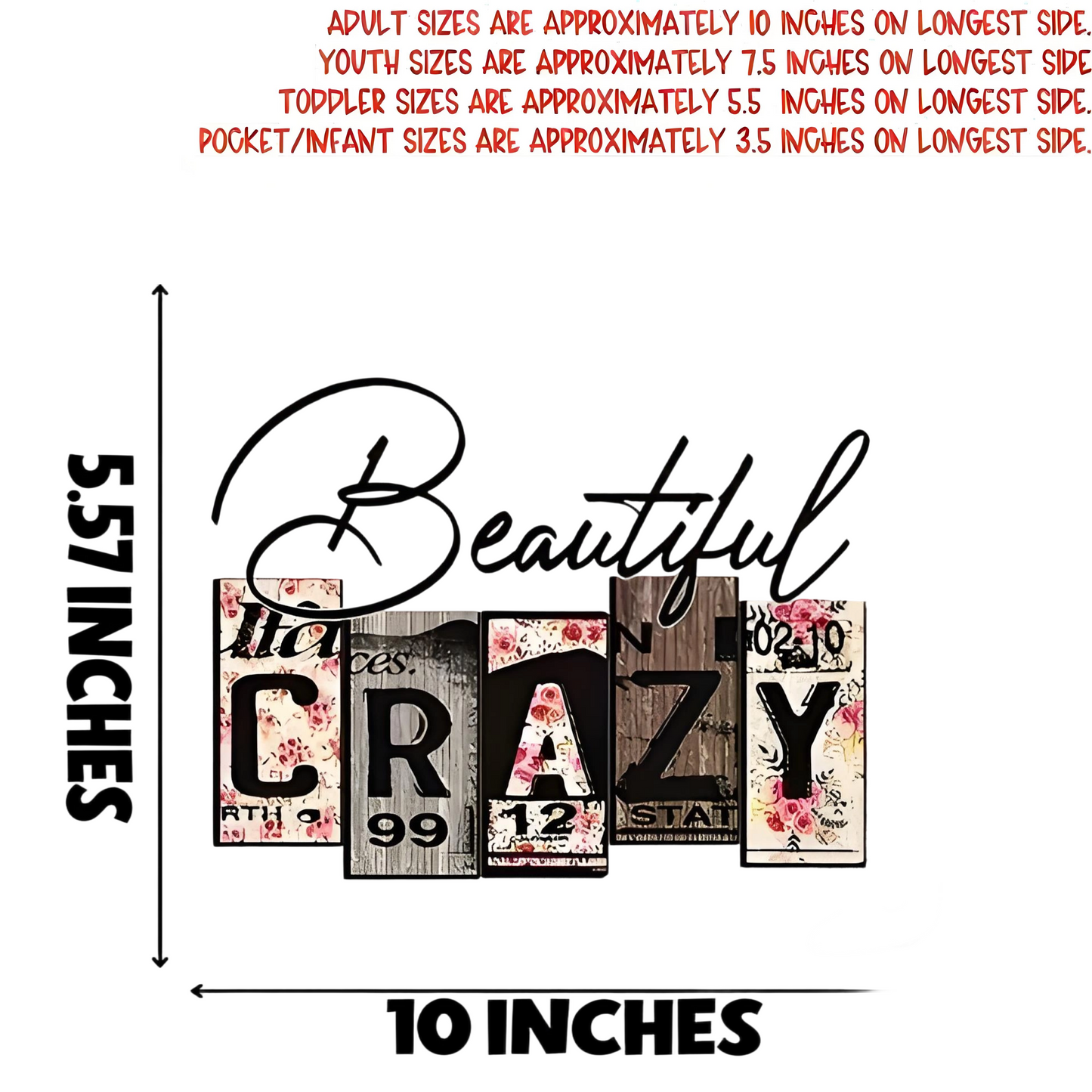 CRAZY creative pattern iron-on transfer