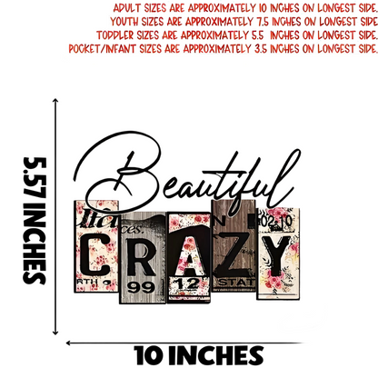 CRAZY creative pattern iron-on transfer