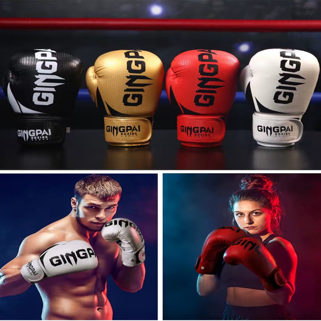 Pro Style Exercise Workout Training Boxing Gloves for Sparring, Heavy Bag and Mitt Work