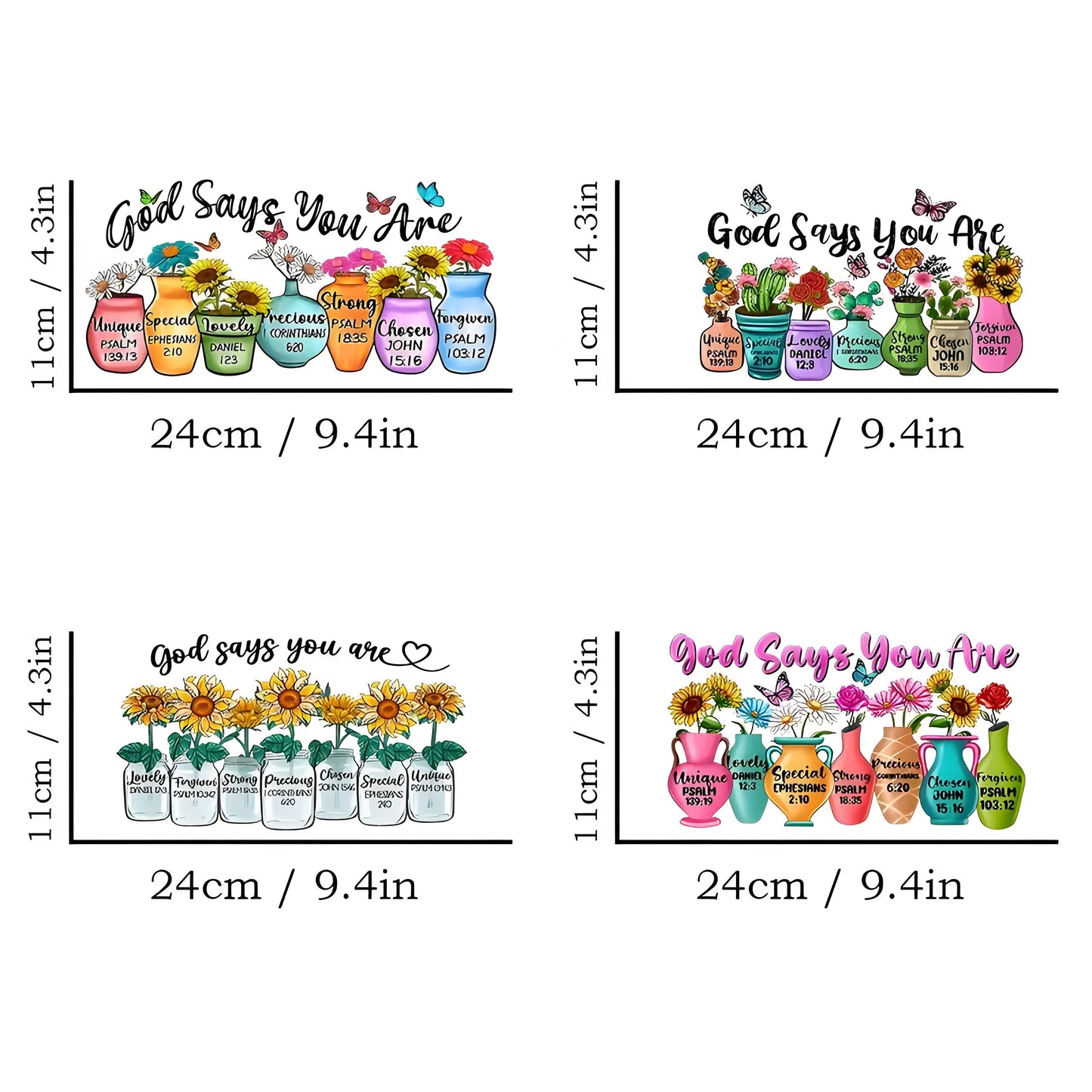 God Says You Are Unique UV DTF Mug Sticker