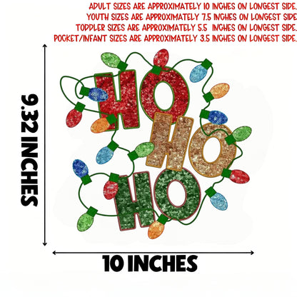 Christmas Ho Ho Ho Heat Transfer Stickers