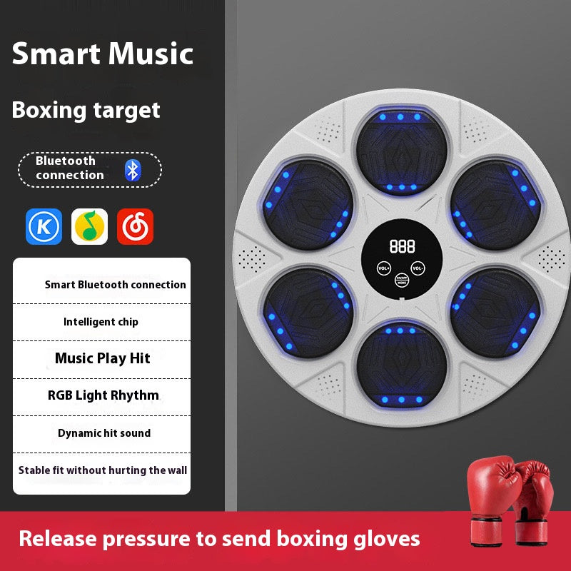 Music Boxing Machine, Boxing Wall Mount Machine for Kids Adult, Bluetooth Smart Boxing Traineing Machine with Boxing Gloves, Boxing Workout Equipment Target for Home, Office, Gym (Upgrade)