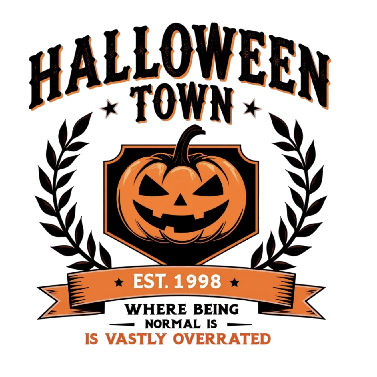 Orange Pumpkin Lantern Heat Transfer Iron-On