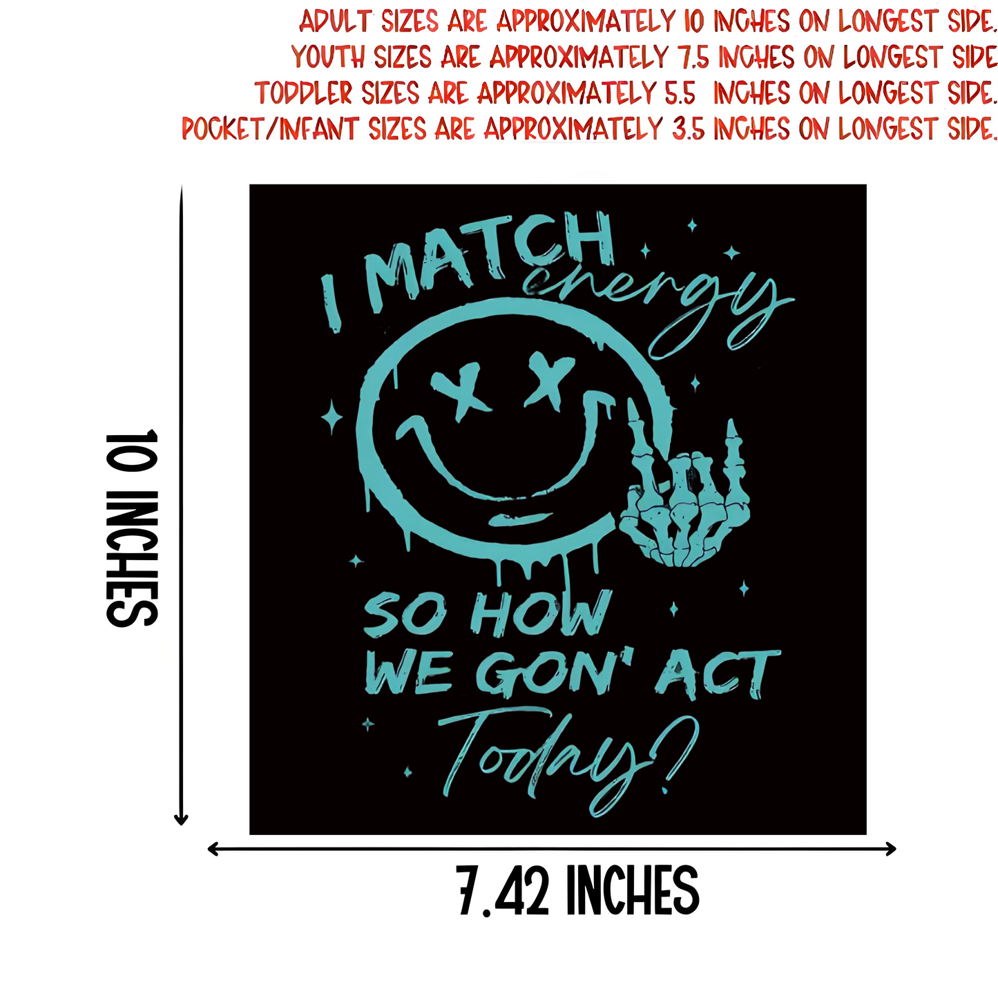 Smiley face letters iron-on transfer