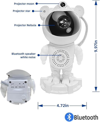 Star Projector Astronaut Galaxy Projector - Bluetooth Speaker, White Noise,Moon Nebula Night Light for Bedroom, 360° Adjustable,Timer and Remote, Star Galaxy Projectors for Kids Adult,Gift Choice