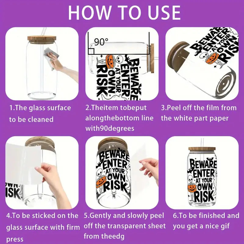 （12PCS/SET）Halloween UV DTF Film Transfer Paper