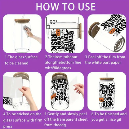 （12PCS/SET）Halloween UV DTF Film Transfer Paper