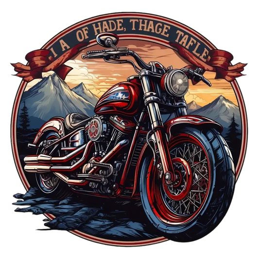 American Retro Motorcycle Heat Transfer Iron-On