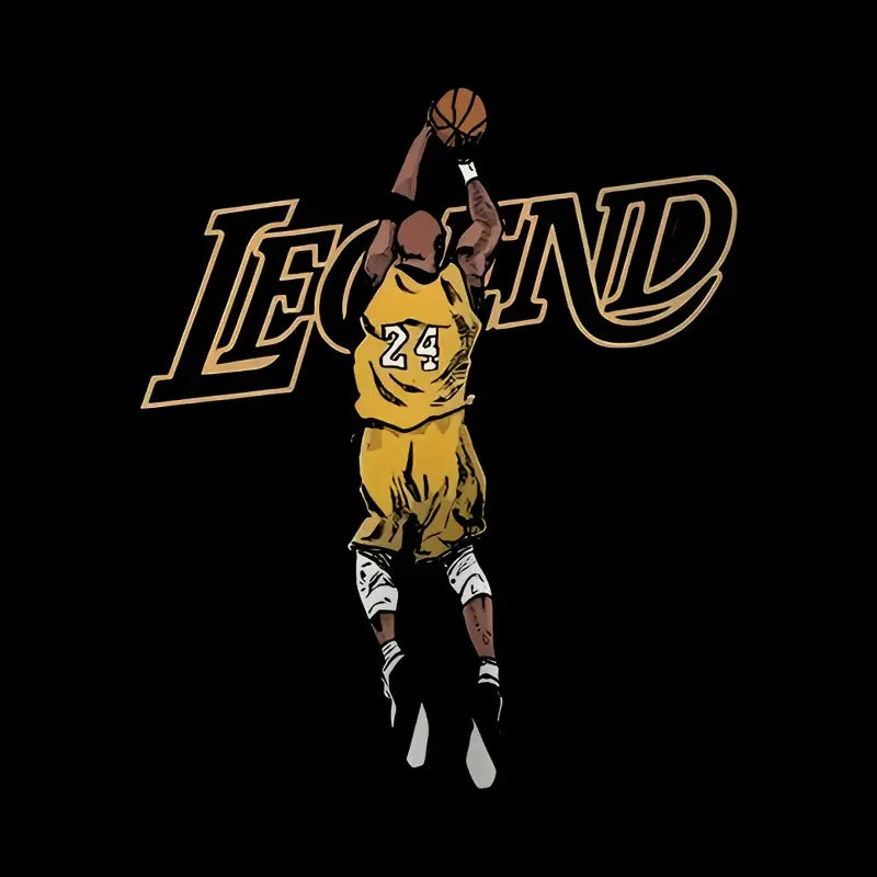 Number 24 basketball player design iron-on transfer