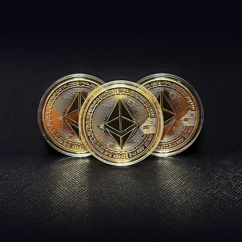 Bitcoin Coin Souvenir with Coin Case, Physical Bitcoin Collection, Gold Plated Bitcoin for Commemoration, Crypto Currency Coin BTC for Gift, Gold Bitcoin Tokens
