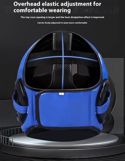 Boxing Headgear, MMA Training, Adjustable Padded Kara,Muay Thai Headgear, Kickboxing, Sparring, Martial Arts, Karate, Taekwondo Helmet