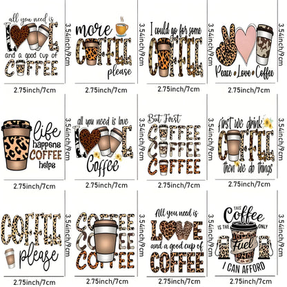 Coffee Theme UV DTF Adhesive Packaging Transfer Paper