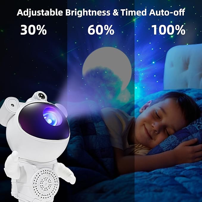 Star Projector Astronaut Galaxy Projector - Bluetooth Speaker, White Noise,Moon Nebula Night Light for Bedroom, 360° Adjustable,Timer and Remote, Star Galaxy Projectors for Kids Adult,Gift Choice