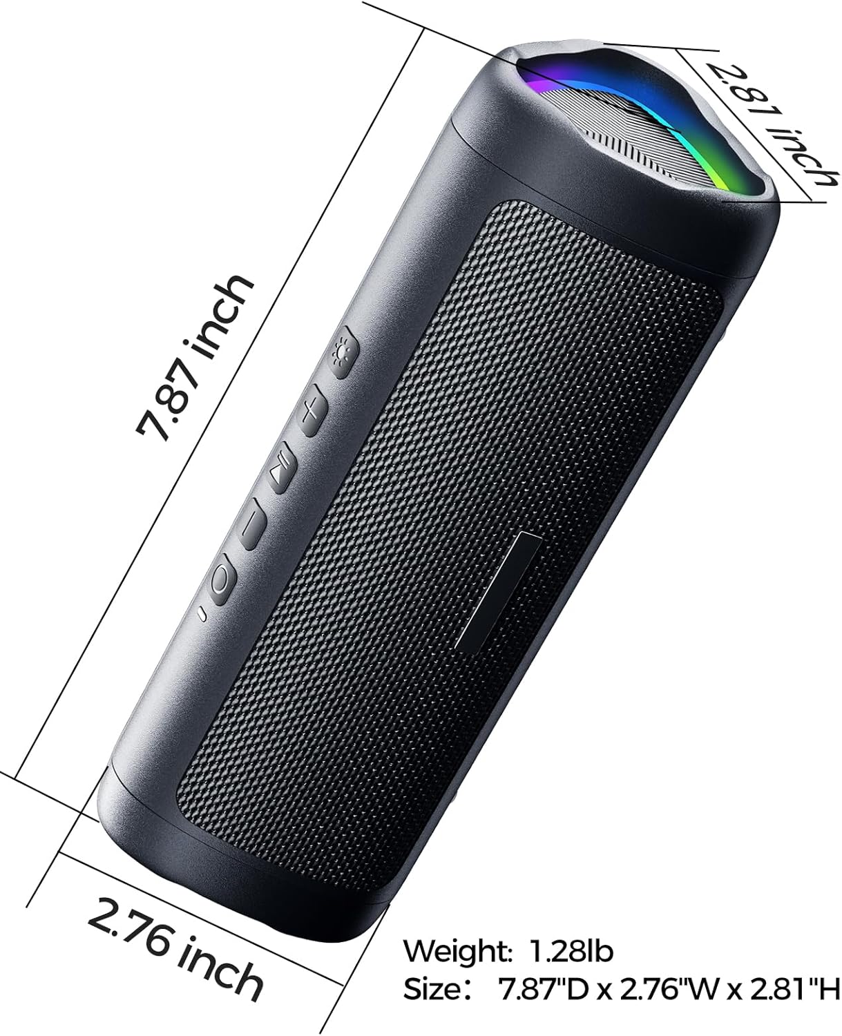 Bluetooth Speaker with HD Sound, Portable Wireless, IPX5 Waterproof, Up to 20H Playtime, TWS Pairing, BT5.3, for Home/Party/Outdoor/Beach, Electronic Gadgets, Birthday Gift