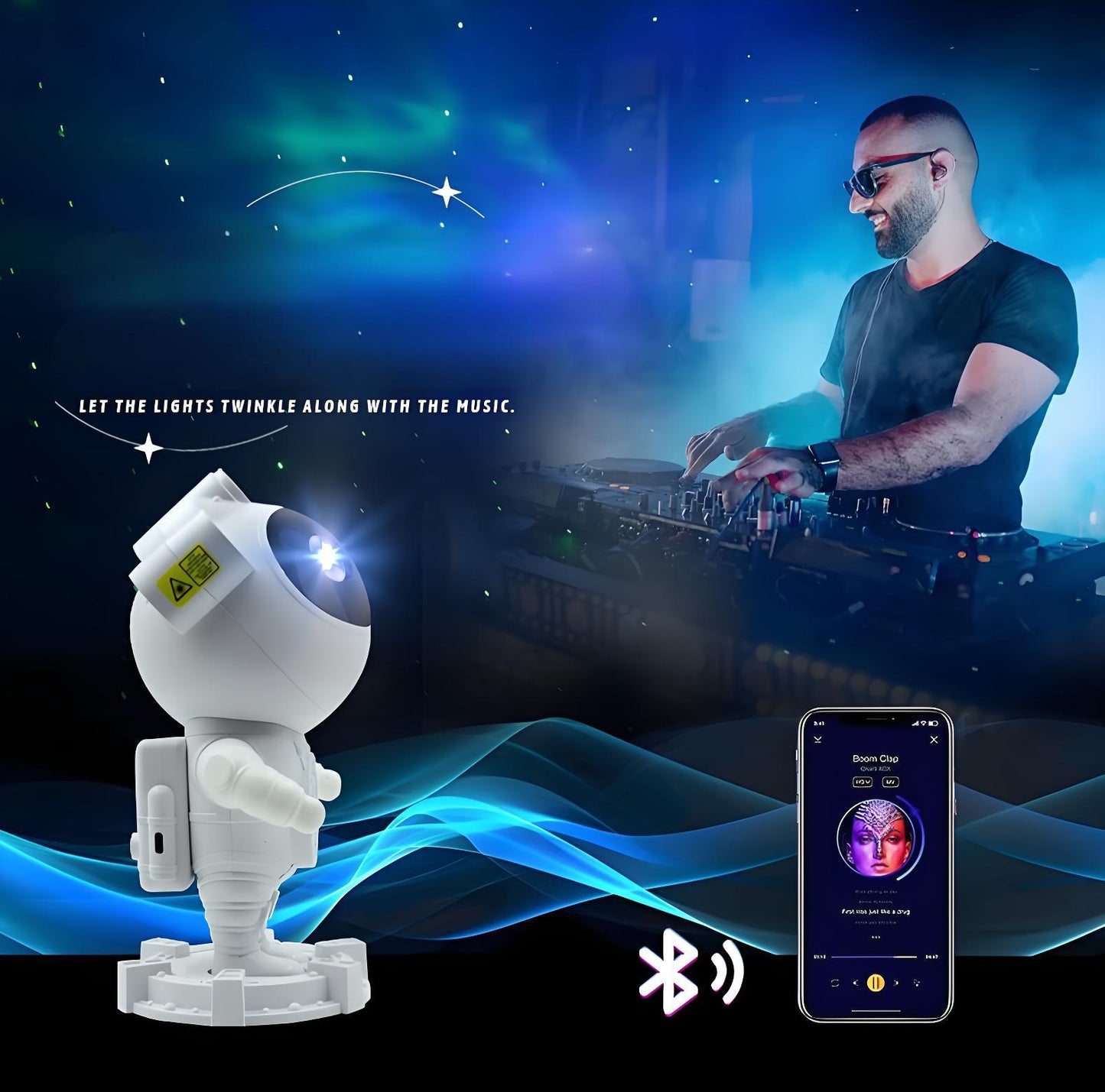 Star Projector Astronaut Galaxy Projector - Bluetooth Speaker, White Noise,Moon Nebula Night Light for Bedroom, 360° Adjustable,Timer and Remote, Star Galaxy Projectors for Kids Adult,Gift Choice