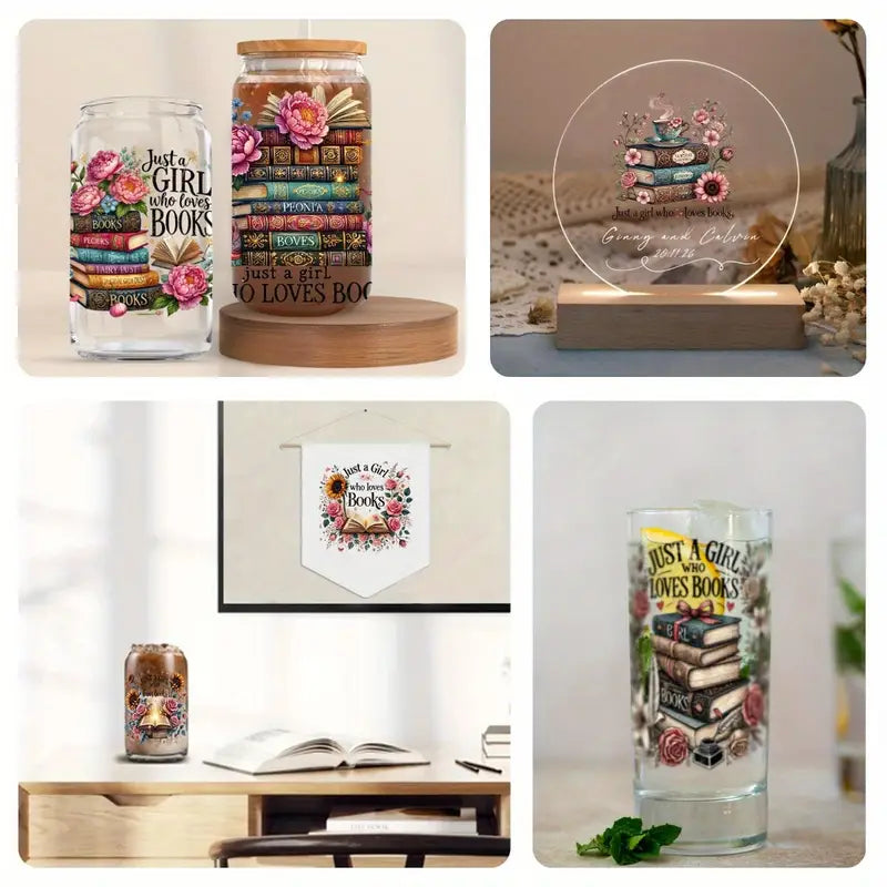 Fantasy World Book UV DTF Cup Packaging Suitable for 16 oz Glass Jars