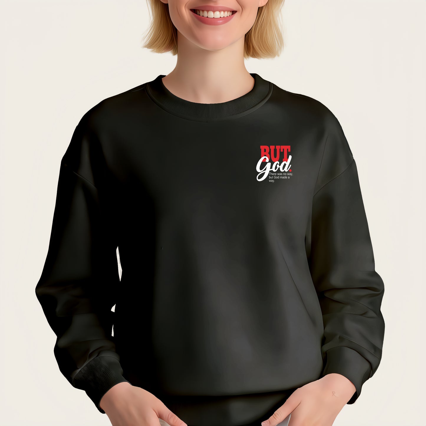 "BUT GOD" iron-on transfer