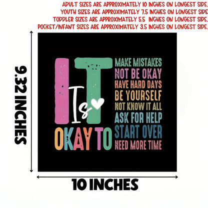 Motivational Mental Health Vinyl Heat Transfer Stickers