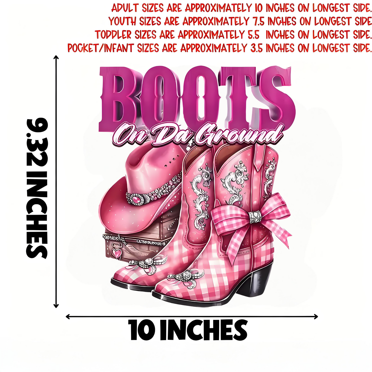 Vintage Western Cowboy Boots Iron-On Transfers