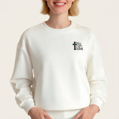 'Let me tell you about my Jesus' iron-on transfer