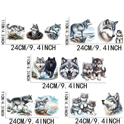 Fierce wolf 16 oz glass jar packaging sticker animal coffee cup UV DTF