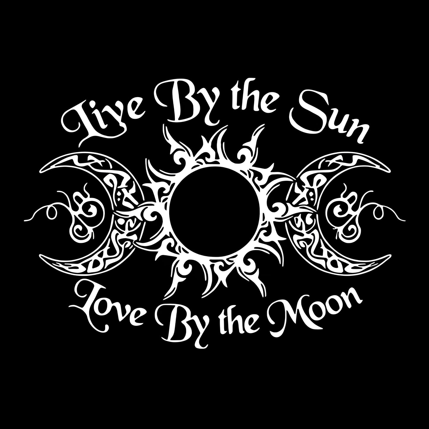 "The Sun Lives, the Moon Loves" Quote Iron-On Transfer