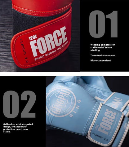 Boxing Gloves EGO, Sparring Muay Thai Kickboxing MMA Heavy Training Mitts, Maya Hide Leather, Ventilated, Long Support, Punching Bag Workout Pads, Men Women