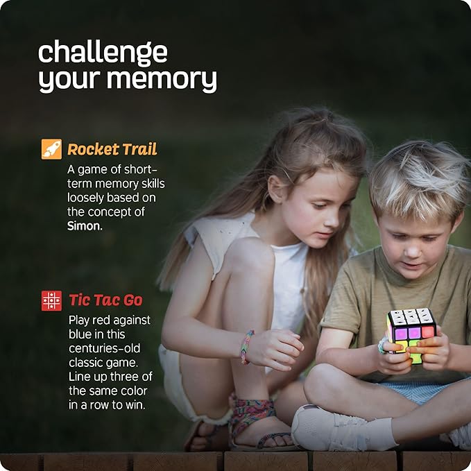 Winning Fingers Flashing Cube Electronic Memory and Brain Game - 4-in-1 Handheld Stem Toys for Kids - Cool Gadgets, Games for Boys and Girls - Fun Family Game for Kids Ages 6-12 - Educational Gift Toy