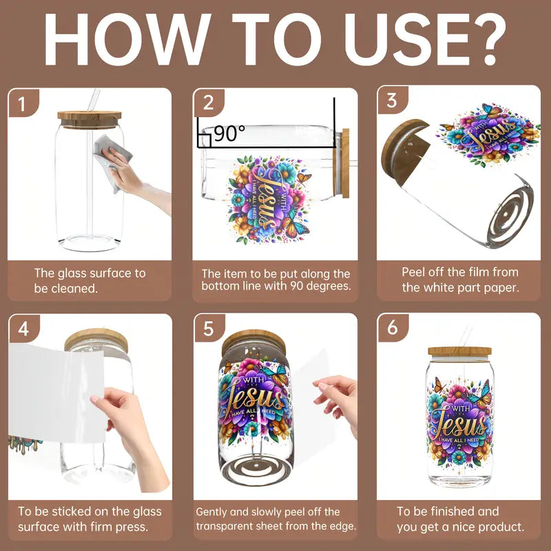 Inspirational quotes and quotes UV DTF stickers