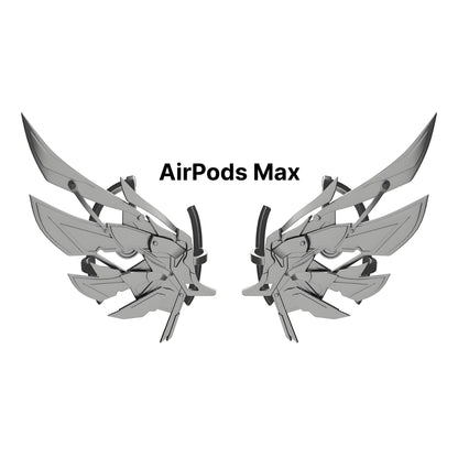 Silver Cyberpunk Headphone Airpods Max Case Covers 3D Accessories