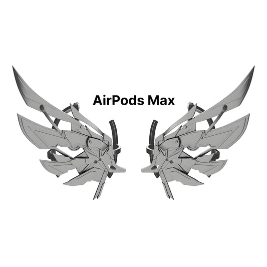 Silver Cyberpunk Headphone Airpods Max Case Covers 3D Accessories