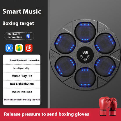 Music Boxing Machine, Boxing Wall Mount Machine for Kids Adult, Bluetooth Smart Boxing Traineing Machine with Boxing Gloves, Boxing Workout Equipment Target for Home, Office, Gym (Upgrade)