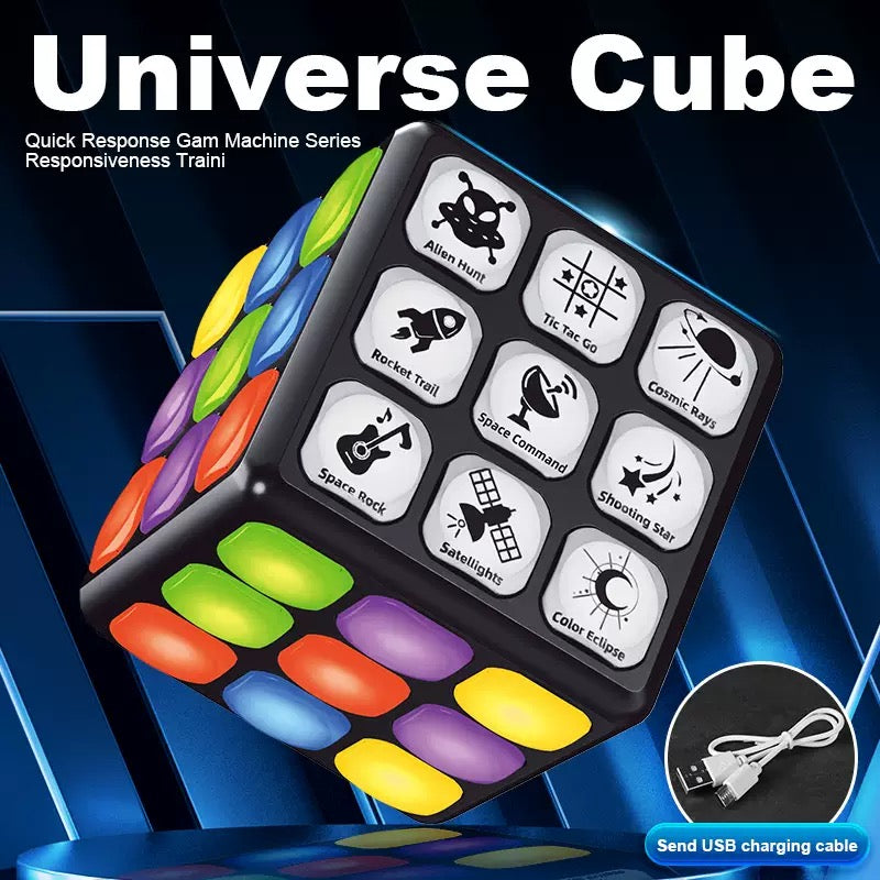 Winning Fingers Flashing Cube Electronic Memory and Brain Game - 4-in-1 Handheld Stem Toys for Kids - Cool Gadgets, Games for Boys and Girls - Fun Family Game for Kids Ages 6-12 - Educational Gift Toy