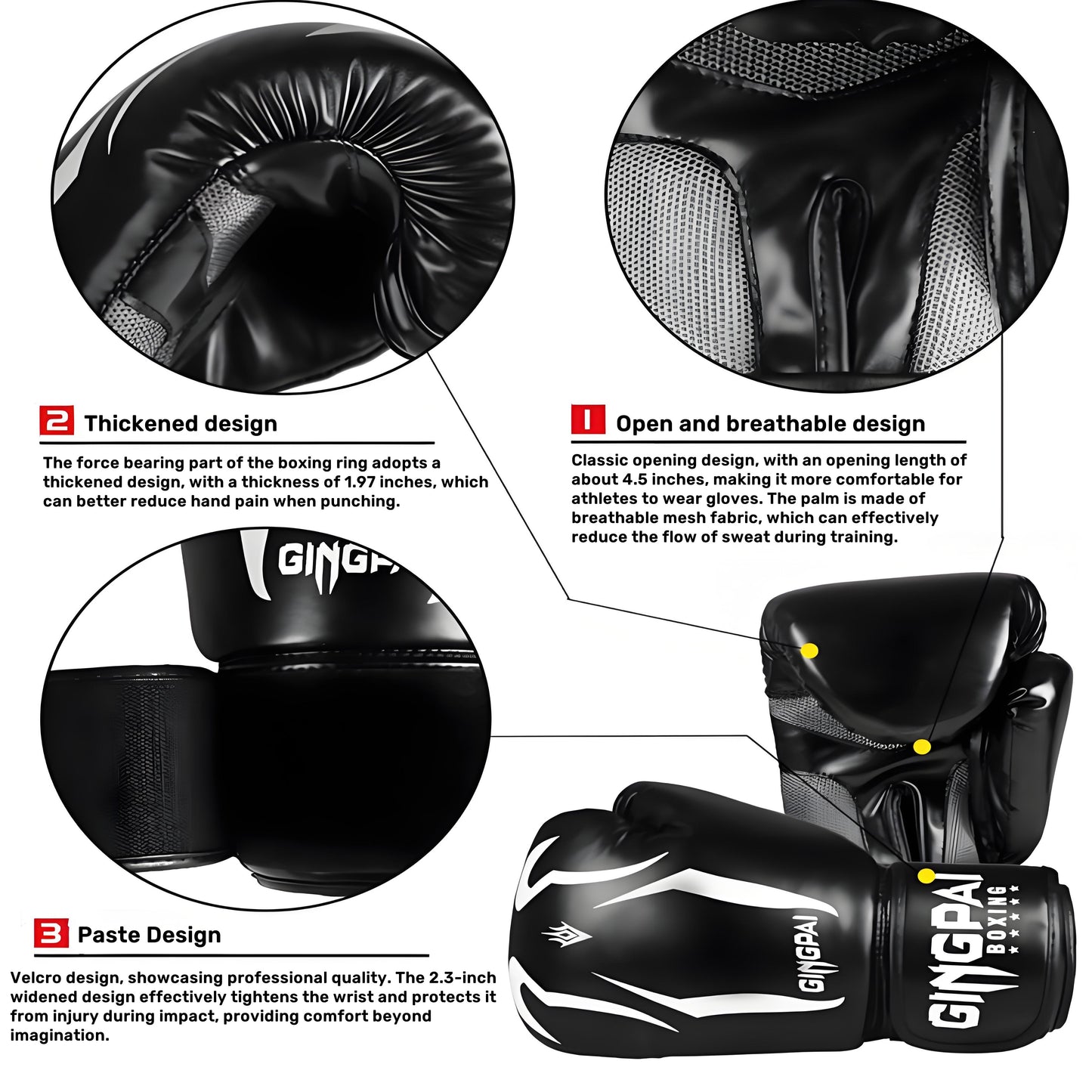 Boxing Gloves for Men & Women, Kickboxing MMA, Muay Thai Gloves and Heavy Bag Training Punching & Sparring