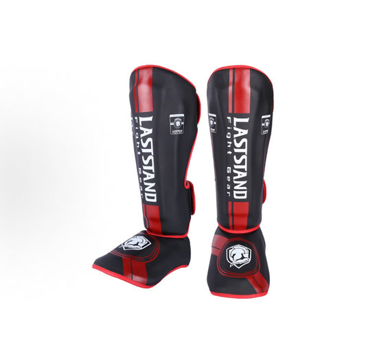 Shin Guards Kickboxing Muay Thai, SATRA SMMAF Approved, Premium Maya Hide Leather, Leg Instep Protection Pads, MMA Martial Arts Kicking Sparring Training Gear, BJJ Karate Boxing Taekwondo