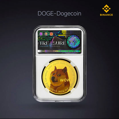 Bitcoin Coin Souvenir with Coin Case, Physical Bitcoin Collection, Gold Plated Bitcoin for Commemoration, Crypto Currency Coin BTC for Gift, Gold Bitcoin Tokens