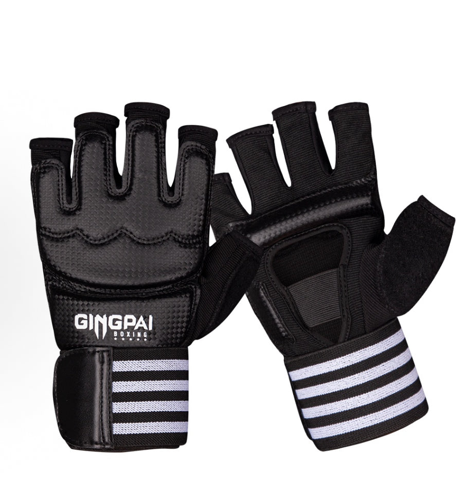 Open Palm Training Gloves for Grappling, Kickboxing, Muay Thai, Light Sparring, Youth Self-Defense, Heavy Bag Workouts – Durable Synthetic Leather with Wrist Support