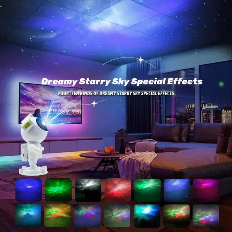 Star Projector Astronaut Galaxy Projector - Bluetooth Speaker, White Noise,Moon Nebula Night Light for Bedroom, 360° Adjustable,Timer and Remote, Star Galaxy Projectors for Kids Adult,Gift Choice