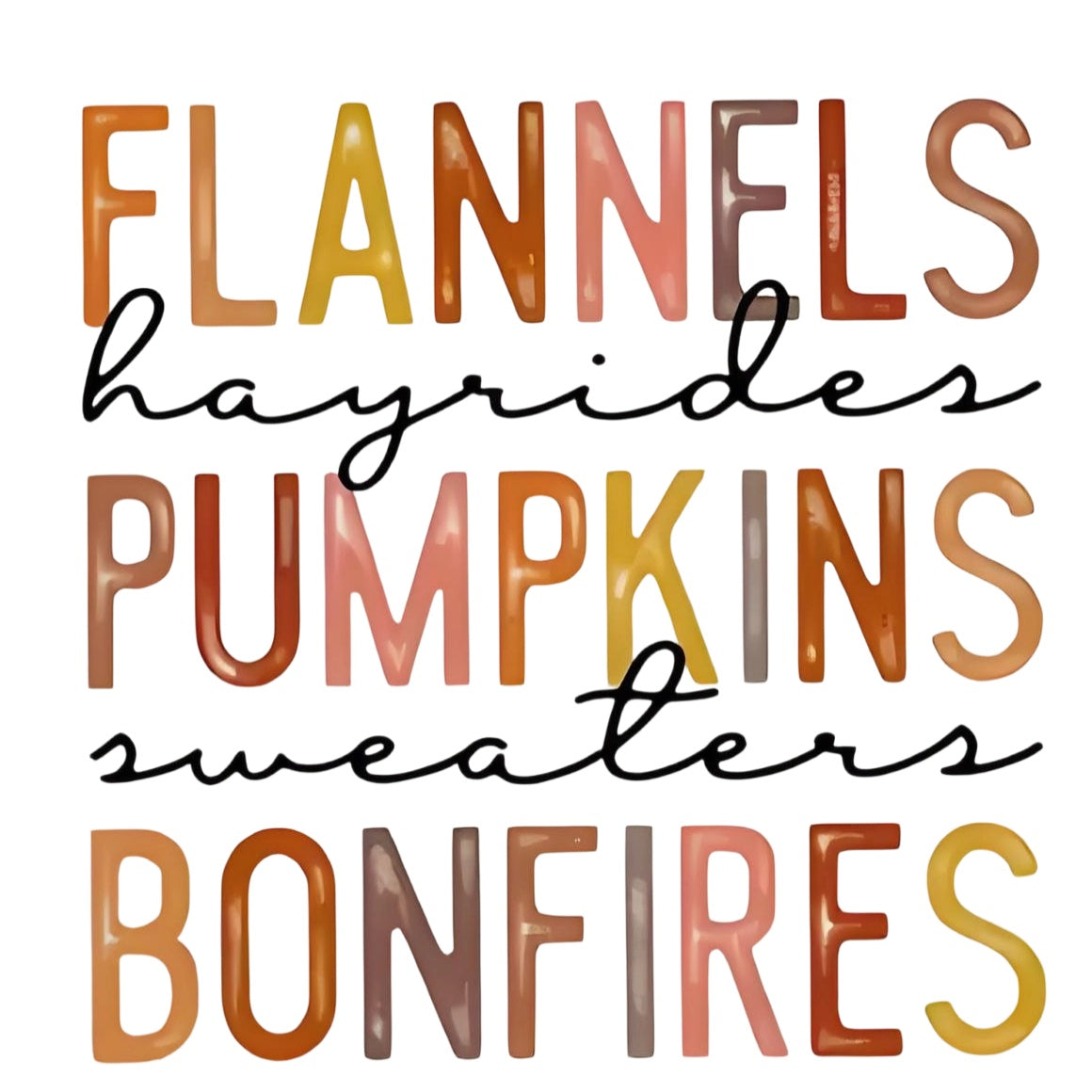 Fashionable English letters iron-on transfer