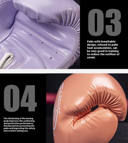 Boxing Gloves EGO, Sparring Muay Thai Kickboxing MMA Heavy Training Mitts, Maya Hide Leather, Ventilated, Long Support, Punching Bag Workout Pads, Men Women